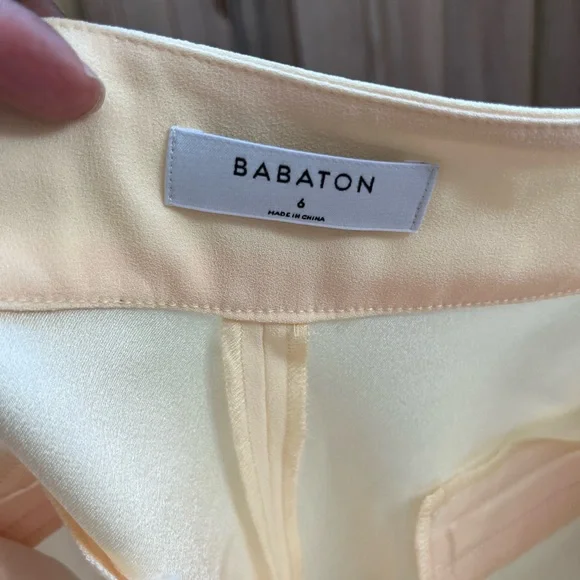 Aritzia Babaton Hikaru Skort Skirt Shorts Crepe Yellow Size 6 - Picture 6 of 9